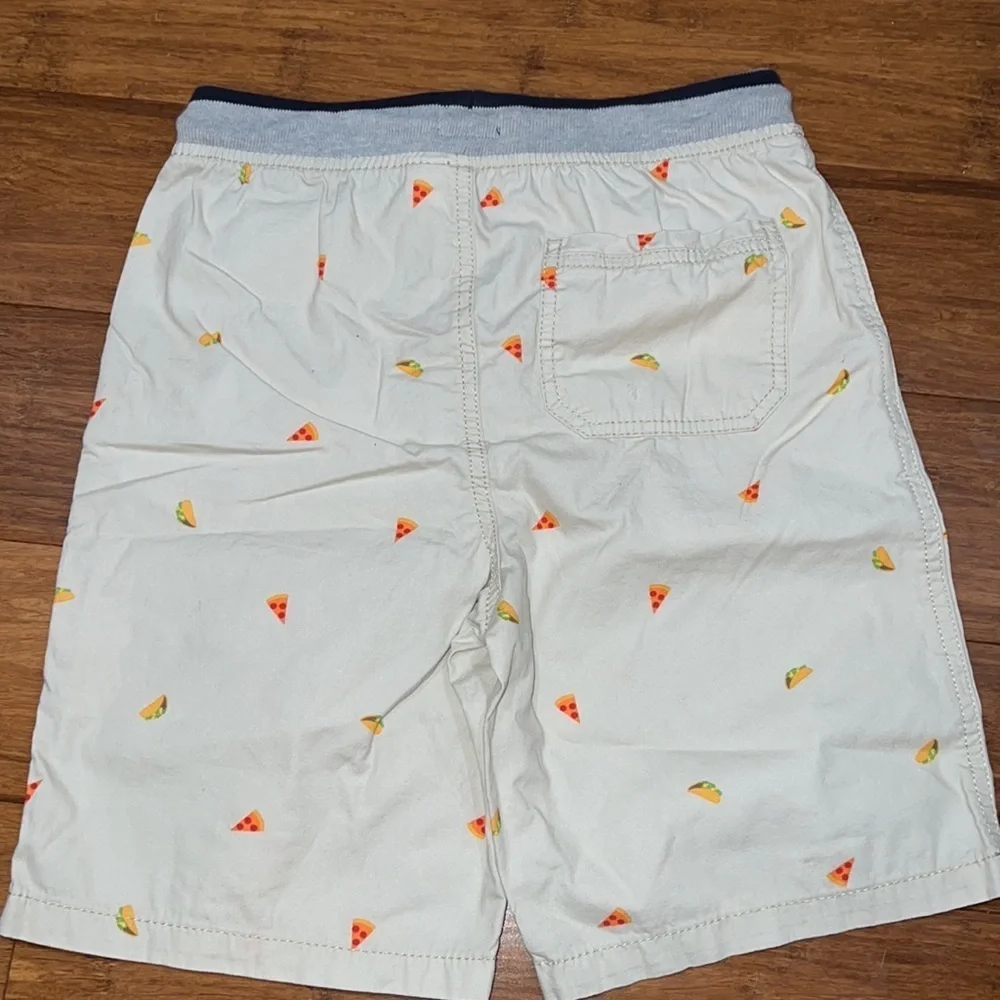 Osh kosh kids khaki elastic waist pull on pizza and taco shorts size 10 nWT